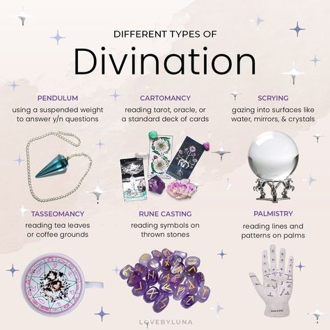 Types Of Divination, Divination Methods, Witch Spirituality, Wiccan Magic, Crystal Vibes, Best Crystals, Grimoire Book, Witchcraft For Beginners, Wiccan Spell Book