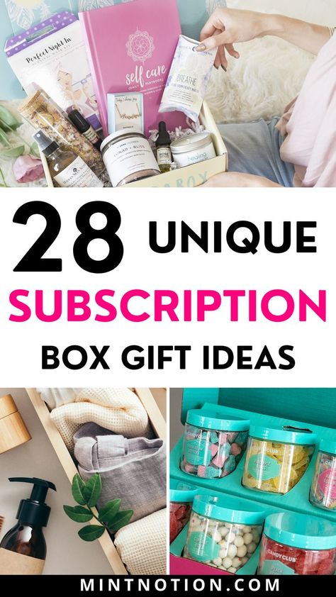 Subscription box gift ideas Monthly Gift Box Subscriptions, Subscription Box Packaging, Diy Subscription Box, Best Monthly Subscription Boxes, Free Subscription Boxes, Subscription Boxes For Women, Box Gift Ideas, Subscription Boxes For Men, Subscription Box Business