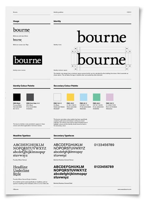 19 Minimalist Style Guide Examples for Brands | Branding / Identity / Design Brand Identity Design Proposal, Playbook Design, Brand Guidlines, Bourne Identity, 블로그 디자인, Logo Guidelines, Brand Guidelines Design, Identity Guidelines, Visuell Identitet