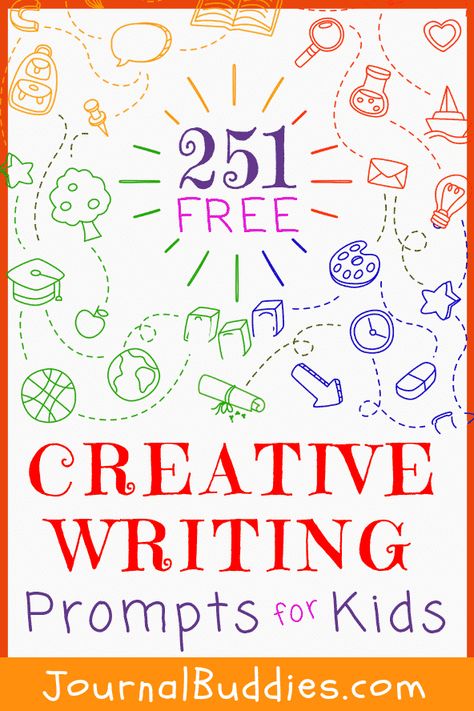 Try these today! Creative writing prompts are a great way to get kids’ minds going, as a question or idea can inspire all kinds of imaginative reflections and creative solutions. To support a regular creative writing practice, we published four lists of prompts for kids with 251 prompts in all! Creative Writing Prompts For Kids, Writing For Kids, Summer Writing Prompts, Homeschool Writing Prompts, Creative Writing For Kids, Imaginative Writing, Creative Writing Worksheets, Elementary Writing Prompts, Creative Writing Exercises