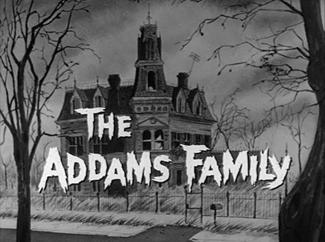 Addams Family Poster, Original Addams Family, Addams Family House, The Addams Family 1964, Addams Family Theme, Addams Family Tv Show, Los Addams, Tv Theme Songs, Charles Addams