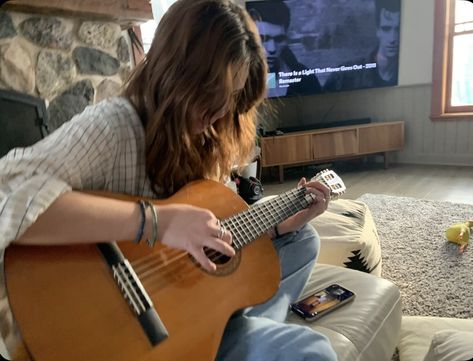 #guitar #acousticguitar #aesthetic #coquette Learn Guitar Aesthetic, Guitar Practice Aesthetic, Guitar Classic Aesthetic, Woman Playing Guitar Aesthetic, Playing Acoustic Guitar Aesthetic, Learning Guitar Aesthetic, Play Guitar Aesthetic, Classic Guitar Aesthetic, Classical Guitar Aesthetic