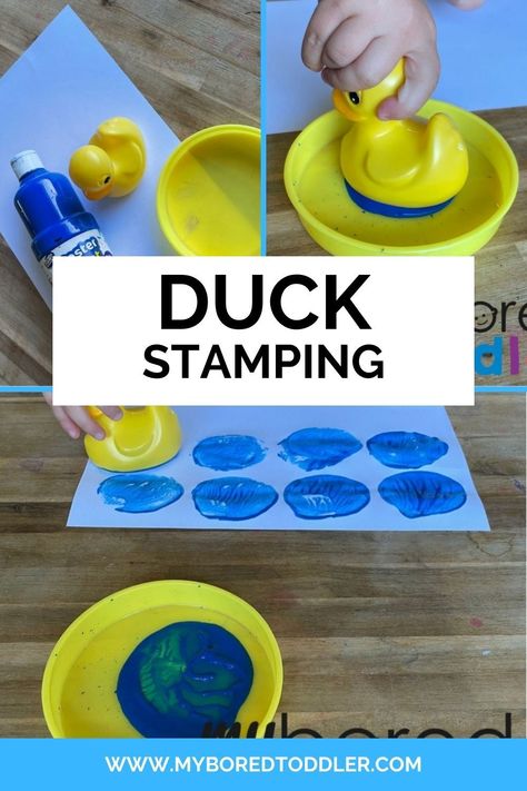 Five little ducks went out one day...Bring this classic nursery rhyme into your toddler’s craft time with this painting activity. Toddler Painting Activities, Nursery Rhyme Art, Five Little Ducks, Duck Crafts, Pond Animals, Nursery Rhymes Activities, Easy Toddler Crafts, Toddler Painting, Toddler Class