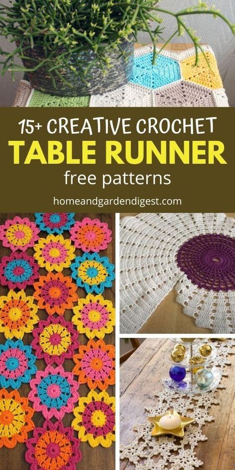 When you need real fun with table runners, you can opt to crochet them for yourself. There are many patterns that you can try at home. Homemade table runners Crochet Table Runners Free Patterns, Crochet Table Topper Free Pattern, Crochet Table Runner Free Pattern Modern, Crochet Table Runner Free Pattern, Free Crochet Table Runner Patterns, Crochet Tablecloths, Table Runner Patterns, Crochet Table Topper, Sunflower Table Runner