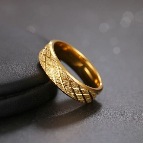 Matte Geometric Design Golden Ring For Women | Mens wedding rings gold, Gold ring designs, Mens ring designs Last Finger Ring Design For Men, Mens Simple Gold Ring, Simple Gold Ring For Men, Mens Gold Rings Unique, Thumb Rings Men Gold, Simple Men Rings, Index Finger Ring Men, Mens Golden Ring, Simple Engagement Rings Men