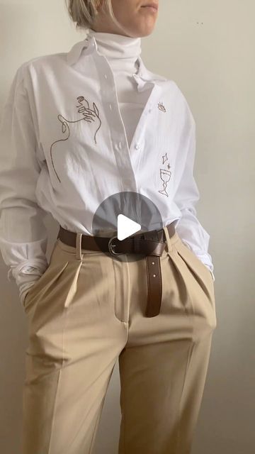 ALINED Hand Embroidery on Instagram: "Outfit idea with our Elixir button-up shirt. Like it? 🤗" Hand Embroidery, Embroidery On Button Up Shirt, Embroidered Button Up Shirt, Shirt Embroidery, February 19, Outfit Idea, Button Up Shirt, Up Shirt, Hand Embroidered