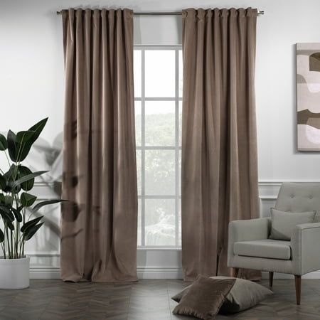 SOLID LUXURY VELVET HOME DECORATION 3S BROTHERS home decorative curtains designed to makes your home looking chic and classic, luxury, cozy and inviting. Energy efficient for maximum insulation, these light reducing curtains will transform your room with its modern qualities and its unique super soft velvet material. These velvet curtain collection set of 2 panels will create privacy and darkness in the room. Do not worry about the outside light disturbing your loved ones. Its unique super soft Soft Curtains, Brown Curtains, Wide Curtains, Window Room, Decor Pillows, Home Curtains, Bedroom Windows, Velvet Curtains, Curtain Designs