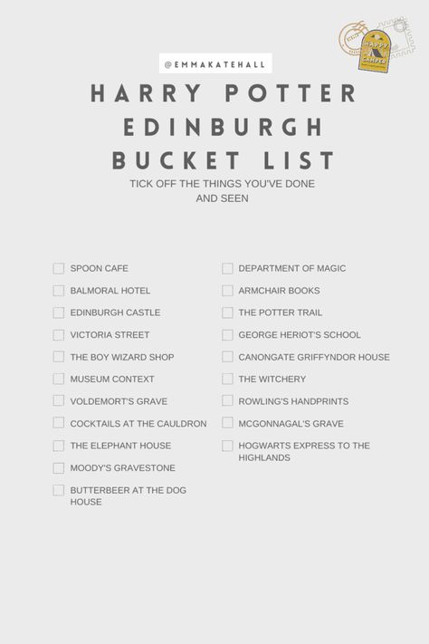 Harry Potter Destinations, Harry Potter Edinburgh Bucket List, Harry Potter In Edinburgh, Harry Potter Travel List, Edinburgh Harry Potter Tour, Edinburgh Checklist, Harry Potter Edinburgh, Edinburgh Bucket List, Harry Potter Bucket List