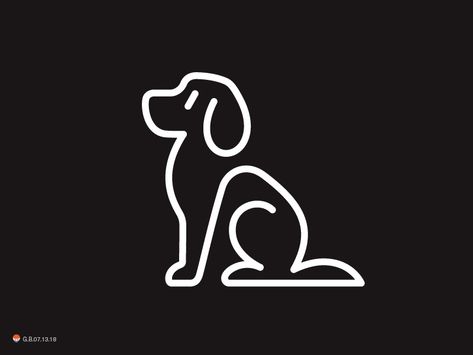 dog line by George Bokhua Dog Typography, George Bokhua, Dog Symbol, Dog Line Drawing, Dog Logo Design, Sketch Icon, Dog Line, Hobbies For Women, Hobbies To Try