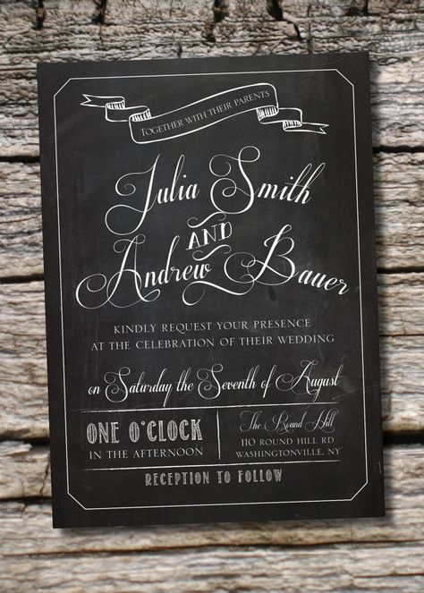 Typography and art direction on a black chalkboard background. Creative Chalkboard Ideas, Blackboard Wedding, Chalkboard Theme, Blackboard Art, Chalkboard Lettering, Cards Table, Chalkboard Poster, Chalkboard Background, Black Chalkboard