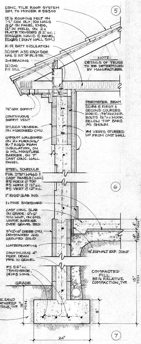 Croquis, Construction Details Architecture, Wall Section Detail, Wall Section, Detail Arsitektur, Pattern Language, Architecture Foundation, Construction Contract, Building Foundation