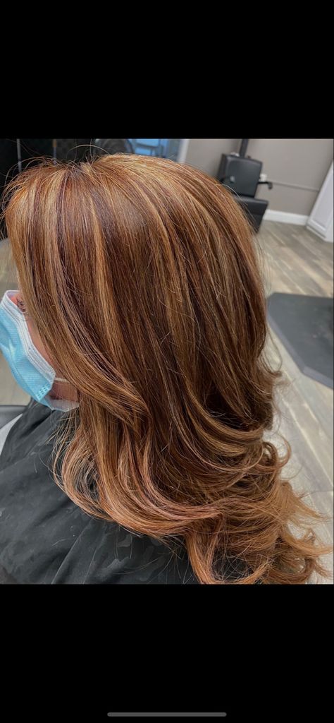 Balayage, Ginger With Brown And Blonde Highlights, Lowlights On Redheads, Ginger Highlights And Lowlights, Lowlights For Gingers, Ginger Brown With Highlights, Natural Ginger Hair With Lowlights, Redhead With Brown Lowlights, Lowlights In Ginger Hair