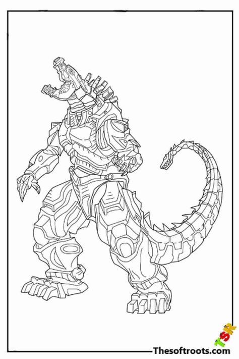 Godzilla Coloring Pages | Kids Coloring Pages Godzilla Printables, Godzilla Characters, Godzilla Coloring Pages, Origami Cat Face, Godzilla Drawing, Monsters Coloring Pages, Godzilla Art, Anime Canvas Painting, Train Coloring Pages