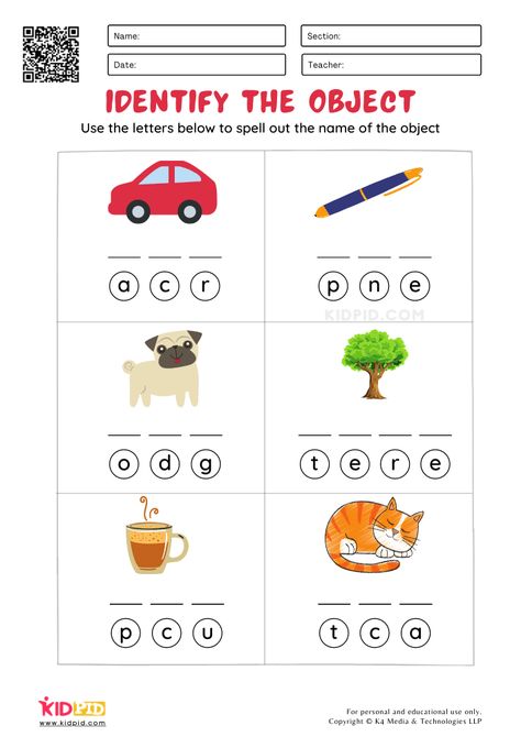 Identify The Picture Worksheet, Identifying Objects Worksheet, English Test For Kindergarten, Learning Tools For Kindergarten, Worksheet For Sr Kg English, Exam For Kindergarten, Worksheet English For Kindergarten, Junior Kg Worksheets, Worksheets For Kindergarten English