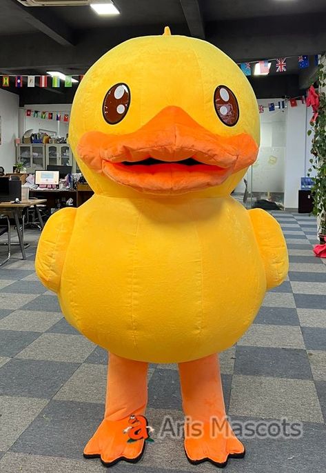 2m Inflatable Duck costume adult full blow up suit for marketing, comfortable to wear, get it for your events Polar Bear Costume, Blow Up Halloween Costumes, Duck Costume, College Mascot, Duck Costumes, Animal Mascot, Duck Birthday, Inflatable Costumes, Bear Costume