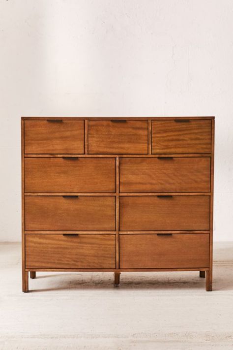 Long Dressers, Mid Century Modern Bedroom Dressers, Sleek Dresser, Dressers Bedroom, Dresser In Closet, Long Dresser, Small Dresser, Mid Century Modern Bedroom, Dresser Top