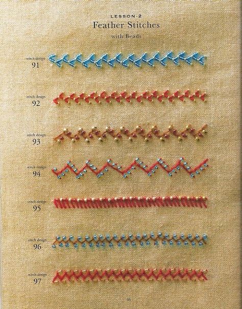 Bead Sewing, Bead Jewelry Patterns, Hand Beaded Embroidery, Bead Embroidery Tutorial, Embroidery Stitch, Embroidery Sampler, Seni Origami, Hand Embroidery Tutorial, Pola Sulam