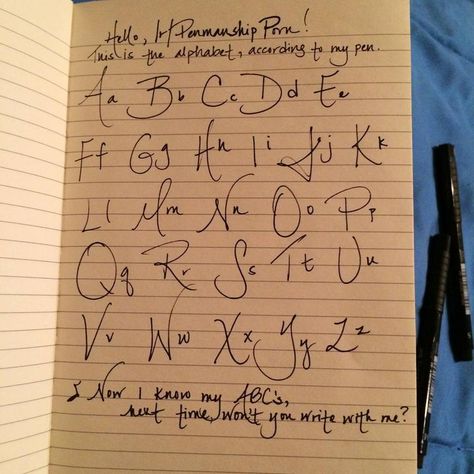 Mobile Upload - Imgur Handwriting Examples, Pretty Handwriting, Writing Fonts, Handwriting Alphabet, Alfabet Letters, Bullet Journal Ideas, Hand Lettering Art, Hand Lettering Alphabet, Lettering Alphabet Fonts