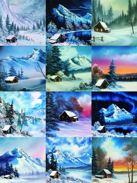 Statistics explained using Bob Ross paintings. Paintings by Bob Ross featured on PBS's "The Joy of Painting." Bob Ross Christmas, Bobross Bob Ross Paintings, Bob Ross Painting Videos, Bob Ross Art, Bob Ross Paintings, Matka Natura, The Joy Of Painting, Statistical Analysis, Bob Ross