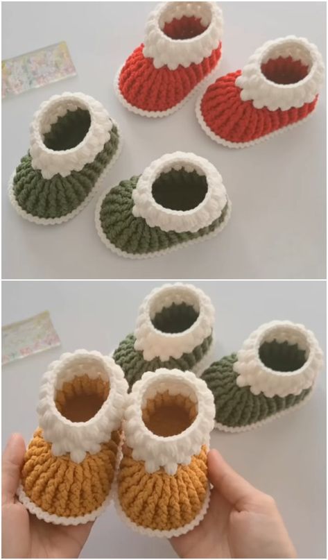 Crochet For Baby Boy, Crochet Baby Shoes Tutorial, Crochet Baby Shoes Free Pattern, Crochet Lovely, Baby Shoes Crochet, Crochet Baby Socks, Baby Booties Free Pattern, Crochet Baby Booties Pattern, Crochet Baby Gifts
