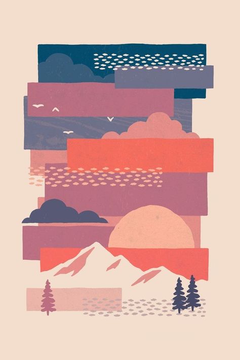 🌅🌄🏞🎑🌇🌆🏙🌃🌌🌉🌁🌠🎇🎆 Sunset Design, Wallpaper Sky, Posca Art, Gouache Art, Seni Cat Air, Arte Inspo, Lukisan Cat Air, Grafik Design, Painting Inspiration