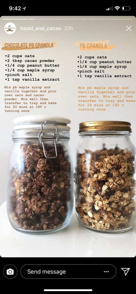 PRINTED Brownie Granola Recipe, Ways To Use Granola, How To Make Homemade Granola, Ways To Eat Granola, Home Made Granola Recipe, Home Made Granola, Macrobiotic Recipes, Breakfast Granola, Homemade Granola Recipe