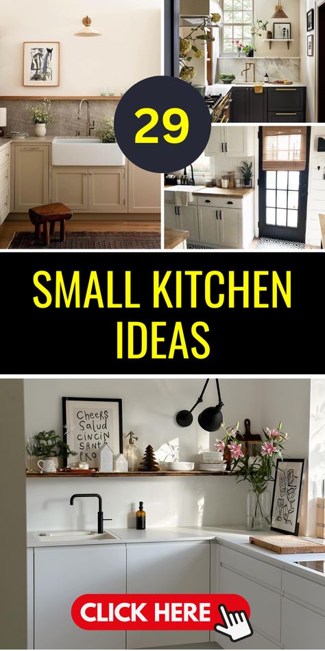 29 Small Kitchen Ideas to Maximize Your Space Elegantly - placeideal.com Design Ideas For Small Kitchens, Kitchens Without Cabinets Ideas, Cabinet For Kitchen Small Spaces, Maximizing Space In A Small Kitchen, Small Size Kitchen Ideas, Kitchen Units Ideas Small Spaces, Ikea Small Kitchen Ideas, Practical Kitchen Design, Kitchen Cabinets For Small Spaces