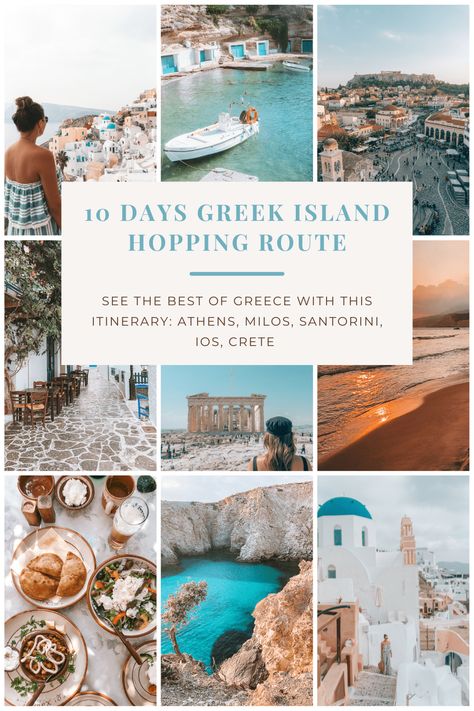 Greece Island Itinerary, Island Hopping Greece Itinerary, Couples Trip To Greece, 12 Day Greece Itinerary, One Week Greece Itinerary, Greece 10 Day Itinerary, Greek Island Hopping Itinerary, 10 Day Greece Itinerary, Mediterranean Trip Itinerary