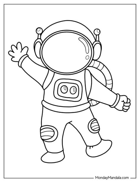 Outer Space Coloring Pages Free Printable, Astronaut Photo Craft, Astronaut Printable Free, Kindergarten Space Crafts, Space Theme Coloring Pages, Astronaut Free Printable, Printable Astronaut Template, Space Free Printables For Kids, Space Themed Coloring Pages