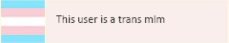 This user is a trans mlm Trans Mlm
