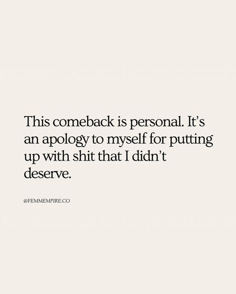 Getting Ready Motivation, Making A Comeback Quotes, The Comeback Is Personal, Comeback Quotes Inspiration, Comeback Quotes, Comeback Era, Transformation Quotes, Month Of April, Women Empowerment Quotes