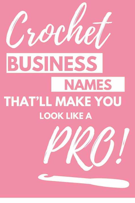 crochet business names ideas Crochet Business, Your Crochet, Cute Names, Business Tops, Business Building, How To Attract Customers, Craft Business, Business Names, Success Business