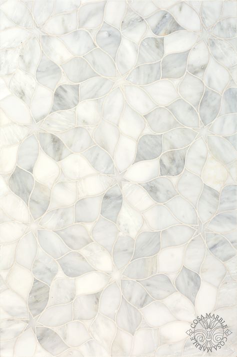 Cosa Marble: Aspen Statuary | floor-and-wall-patterns Mosaic Tile Bathroom Wall, Marble Floor Pattern, Mosaic Bathroom Tile, Mosaic Tile Patterns, Decorative Stones, Tile Texture, Abstract Pattern Design, Interior Design Boards, Marble Flooring