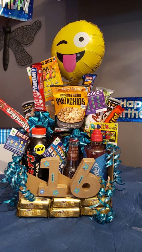 16th birthday bouquet for boy Sweet 16 Boys Party 16th Birthday, 16 Birthday Gifts For Boys, 16 Birthday Boy Ideas, 16th Birthday Boy Ideas, 16 Boy Birthday Ideas, Teen Boy Birthday Ideas, Boys 16th Birthday Ideas, 16th Birthday Ideas Presents, 16th Birthday Ideas For Boys