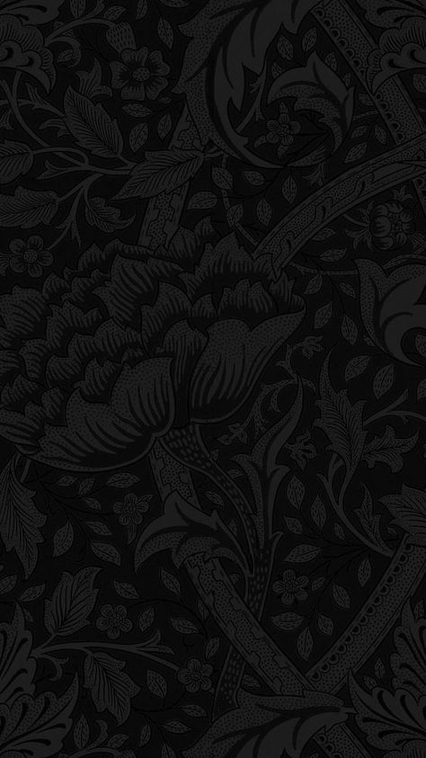 William Morris' Windrush iPhone wallpaper, black botanical pattern background, remixed by rawpixel | premium image by rawpixel.com / Adjima Dark Academia Woods, Black Background Wallpapers Aesthetic, Dark Iphone Wallpaper, Iphone Wallpaper Dark, Lime Green Wallpaper, Iphone Background Pattern, Iphone Wallpaper Black, Gothic Background, Wallpaper House Design