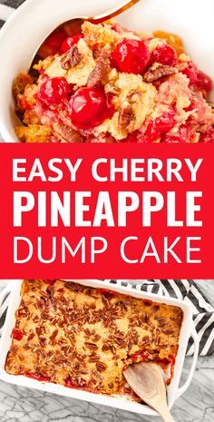 Simple Dump Cake Recipes, Dump And Bake Dessert Recipes, Dump Cakes Recipes Easy Cherry, Iambaker.net Recipes Desserts, Mr Food Recipes On Tv, Fast Deserts, Cherry Pineapple Dump Cake Recipes, Pineapple Dump Cake Recipe, Cookout Desserts