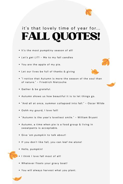 Fall Quotes And Sayings, Quotes About Fall, Fall Season Quotes, Pumpkin Quotes, Fall Quotes, Bedroom Furniture Ideas, Season Quotes, Small Bedroom Furniture, Student Memes