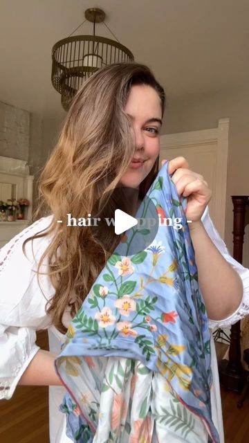 Wrapping Curly Hair At Night, How To Tie A Hair Wrap, How To Tie Silk Scarf On Head Sleep, How To Wrap Hair In Scarf For Bed, Silk Scarf Hair Wrap Sleep, How To Wrap Hair In Scarf At Night, Wrap Hair At Night, Satin Scarf Hairstyles, Waves At Night