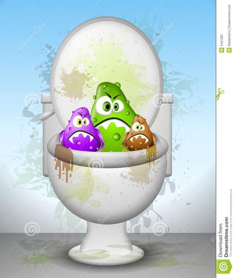Ugly Dirty Toilet Bowl Germs. Yuck! This is an illustration featuring a bunch of #Sponsored , #ADVERTISEMENT, #Sponsored, #Toilet, #Ugly, #featuring, #Bowl Toilet Illustration, Bathroom Odor, Bathroom Smells, Health Board, Toilet Training, Exercise Workout, Toilet Bowl, Power Tool, Stock Photography Free