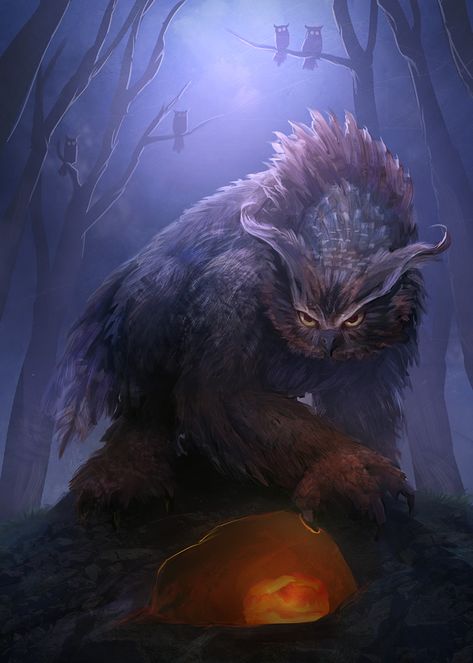 Flying Monsters, Ewolucje Eevee, Monster Artwork, Mythical Monsters, Beast Creature, Dnd Monsters, Fantasy Beasts, Forest Creatures, Fantasy Creatures Art