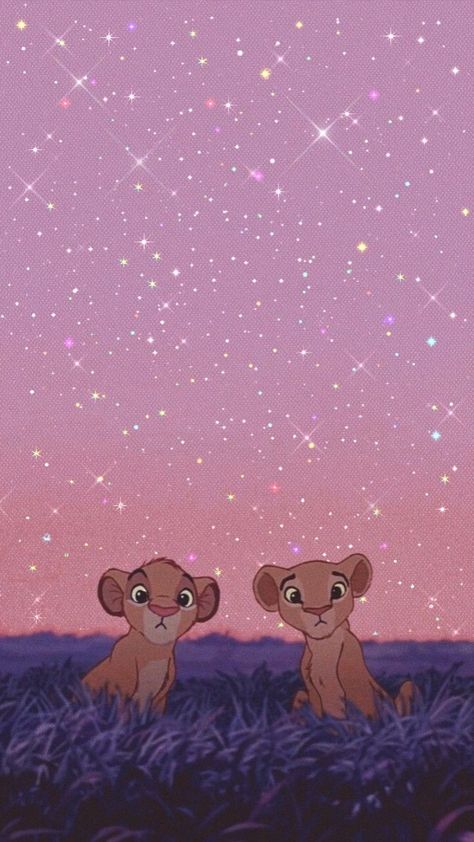 u can see simba and is GF Disney Characters Wallpaper Aesthetic, Disney Wallpaper Cartoon, Lion King Wallpaper, Simba Und Nala, Simba Et Nala, Disney Kawaii, Taustakuva Iphone Disney, Regnul Animal, Foto Disney