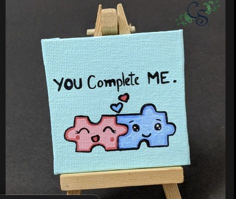 Paintings To Paint For Your Boyfriend, Painting Ideas On Canvas Aesthetic For Boyfriend, Cute Paintings To Make For Your Boyfriend, Painting To Paint For Boyfriend, Canvas Painting Ideas Small And Easy, Cute Painting For Your Boyfriend, Small Love Drawing Ideas, Tiny Paintings For Boyfriend, Small Love Painting Ideas