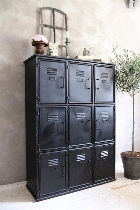 Get inspired by this vintage decor ideas! #vintagedecor #vintageindustrialstyle #vintagehomeideas http://vintageindustrialstyle.com Vintage Industrial Décor, Industrial Vintage Decor, Industrial Office Decor, Urban Industrial Decor, Industrial Cabinet, Shabby Chic Stil, Stil Industrial, Vintage Industrial Design, Hemma Diy