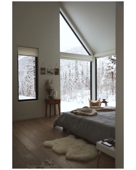 nooq on Instagram: “First view of the day ❄️” Dream Rooms, Bedroom Frames, Appartement Design, Floor To Ceiling Windows, Winter House, The Doors, House Inspo, Dream Home Design, Dream Room