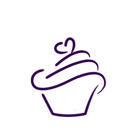 Logo Gateau Design, Muffin Tattoo, Sweet Shop Logo, Cupcake Silhouette, Cupcakes Logo, Cupcake Tattoo, Cupcake Logo Design, Baking Drawing, Logo Sweet