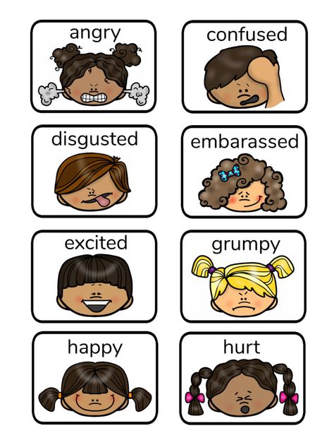 Free Printable Emotion Faces and Activities, These Free Printable Emotion Faces are great for talking to your preschooler about their emotions. Just print these Emotions Cards and Emotions Activities for Preschoolers and they are ready to use. Feelings and Emotions Activities for Preschoolers with Preschool Emotions Printables Feelings And Emotions Activities, Preschool Emotions, Emotions Preschool Activities, Feelings Preschool, Feelings Faces, Teaching Emotions, Emotions Preschool, Feelings Activities, Emotions Cards