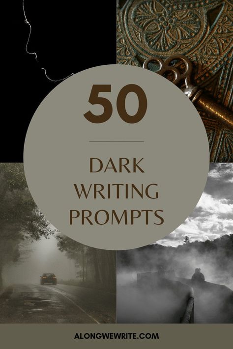 Get inspired to write your next story with these dark, mysterious writing prompts. #darkwriting #darkwritingprompts #writingprompts #writers Dark Story Title Ideas, Writing Prompts For Stories, Play Writing Prompts, Story Ideas To Write About, Writing Prompts Dark Academia, Paranormal Story Prompts, Short Horror Story Prompts, Romance Scenario Prompts, Short Story Writing Ideas