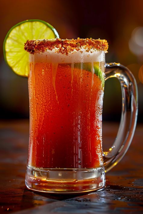 Authentic Michelada Cubana Recipe – Refreshing Cuban Cocktail
#cocktails #cocktailrecipes Mexican Cocktails, Spicy Cocktail, Chilled Beer, Non Alcoholic Beer, Classic Cocktail Recipes, Brunch Drinks, Michelada, Beer Cocktails, Chili Lime