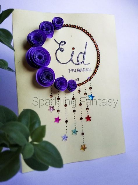 Moka, Handmade Eid Cards For Kids, Eid Cards Handmade For Kids, Eid Cards Diy, Eid Mubarak Card Handmade, Eid Cards Handmade Ideas, Diy Eid Cards, Eid Envelopes, Eid Banner