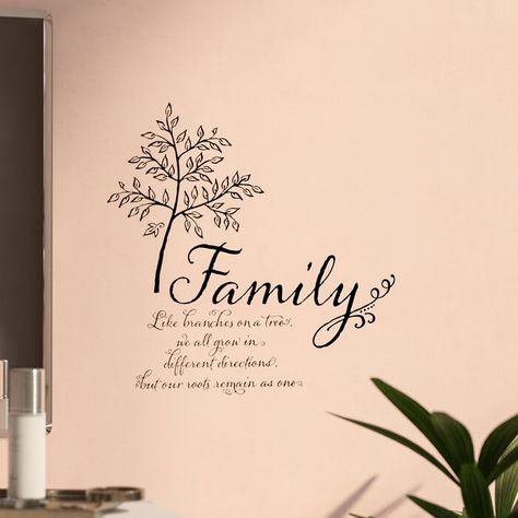 Family Tree Artwork, Family Tree Quotes, Wall Transfers, Arrow Wall Decal, Family Wall Quotes, Tree Quotes, Bible Wall Decals, Large Wall Decals, Wall Stickers Quotes